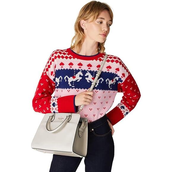 NWT Kate Spade New York Women's Madison Saffiano Leather Satchel Bag, Meringue - Picture 5 of 5